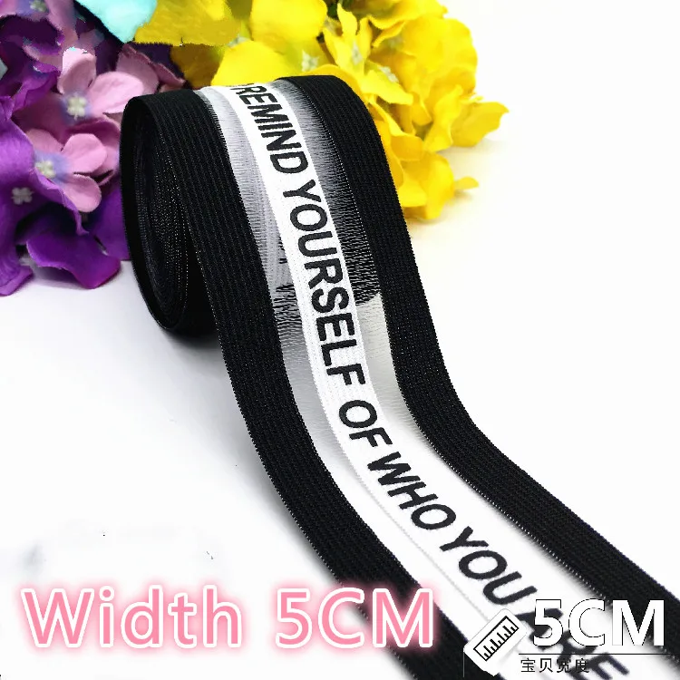 Горячая продажа 2 '཮ мм печатные английские буквы эластичные полосы резинки DIY