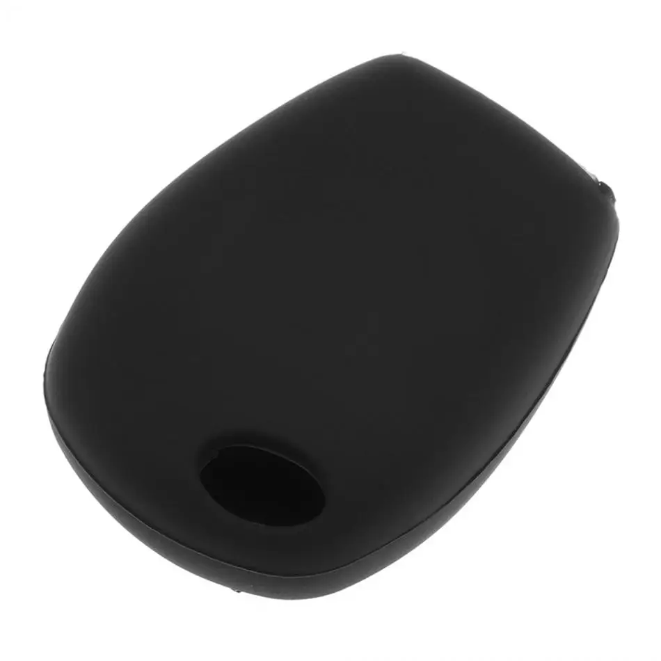 Черный 2 кнопки силиконовый чехол для ключей с прямой пластиной автомобильный