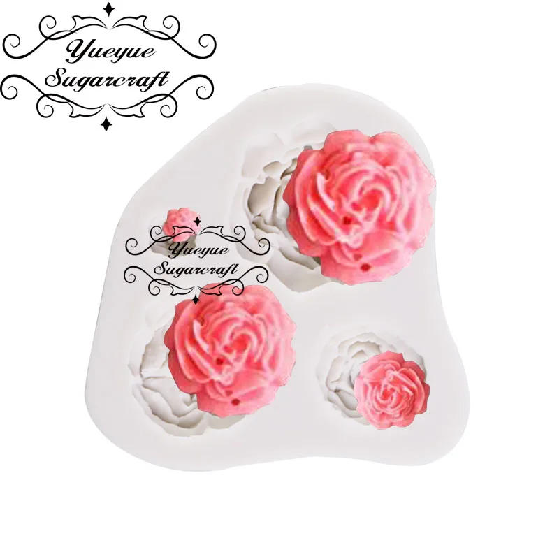 

Yueyue Sugarcraft Rose Silicone mold fondant mold cake decorating tools chocolate mold