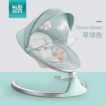 green Роскошные Электрический Колыбель детское кресло-качалка качели для ребенка - Цвет: green