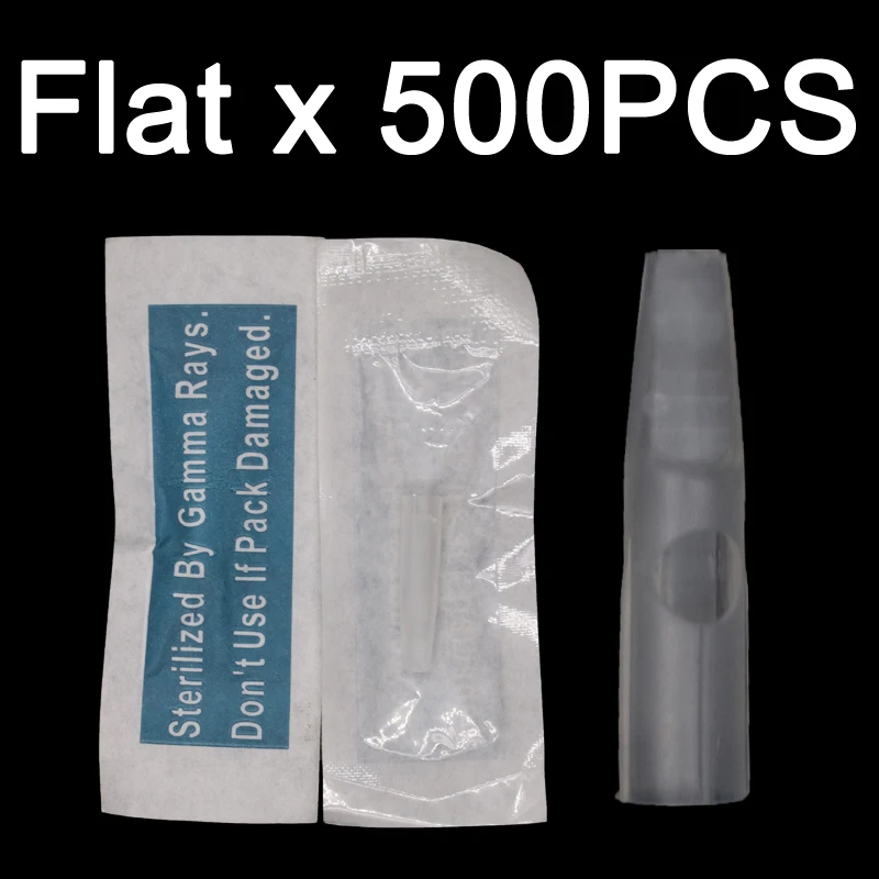 500 шт 3F/4F/6F плоские иглы колпачки индивидуально упакованные Перманентный макияж