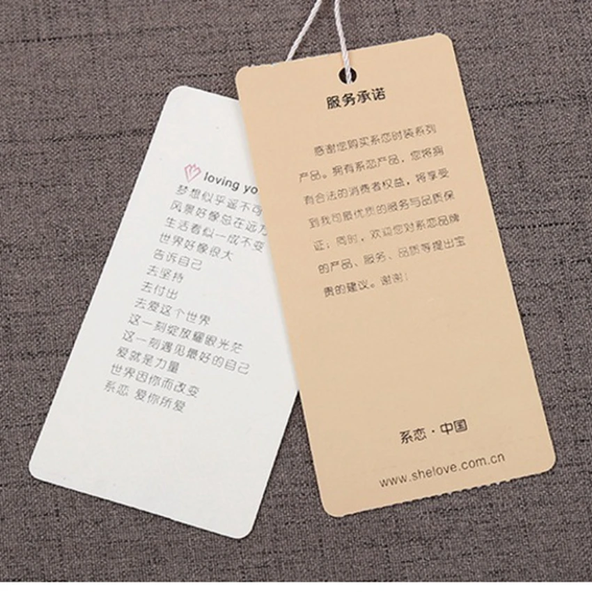 

200pcs/lot Customized garment hang tag women's tag printing tag custom clothing hang tag logo