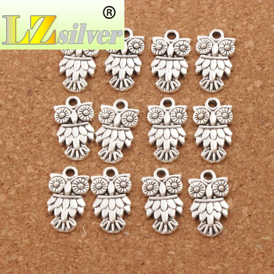 

Owl Bird Spacer Charm Beads 200PCS zinc alloy Pendants Alloy Handmade Jewelry DIY L991 11x19.5mm