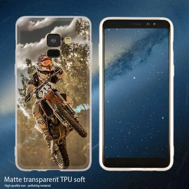 Silicone 7 Moto крест moto чехол для телефона для samsung Galaxy A10 A20 A30 A40 A50 A60 A70 A6 A8 плюс A7 A9 A3 A5 мягкий чехол Coque - Цвет: Silicone 7