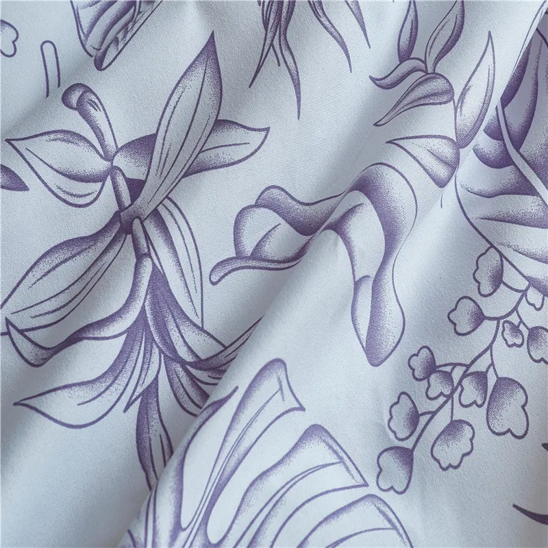 Modern Blue Print Beautiful Bedding Sets 2/3pcs Bed Linings Duvet Cover Pillowcases Set USA Queen King Twin Size Bedlinen | Дом и сад