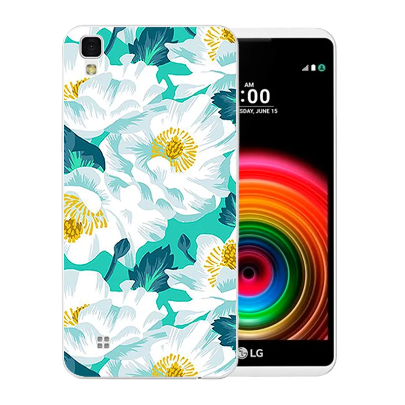 Чехлы для телефонов LG X Power Luxury Funda K220ds K220y Ls755 задняя крышка с цветущим узором чехол