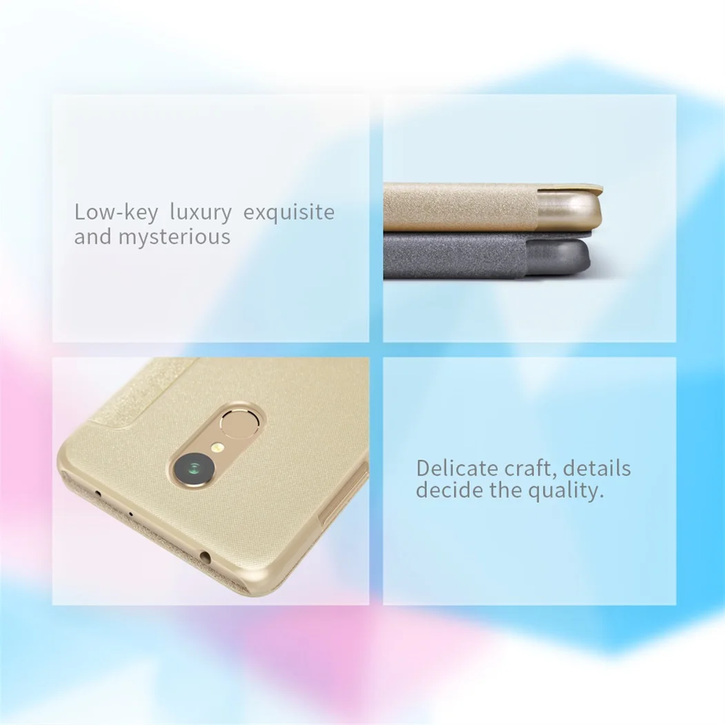 Для Xiaomi Redmi 5 чехол NILLKIN Sparkle серии супер тонкий протектор флип чехол из искусственной кожи чехол для Xiaomi Redmi5 Сумки для телефона