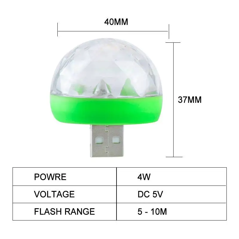 USB гаджеты лазерный светильник мини RGB светодиодный шар форма сценический эффект