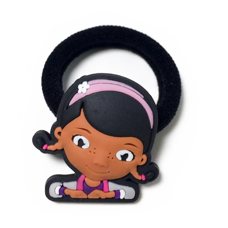 1 шт. Doc Mcstuffins детские резиновые ободки из мягкой ткани, Мультяшные головные уборы для девочек, детские аксессуары для волос, эластичные заколки для волос - Цвет: 3704-02