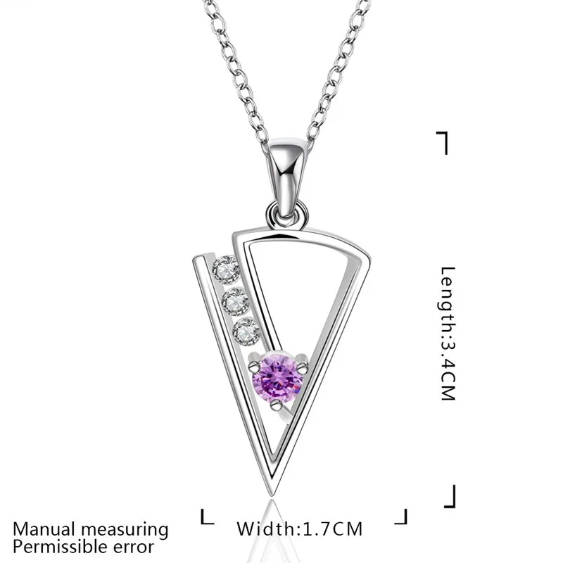 New Beautiful Necklaces Women Triangle Design &amp Pendants Silver Plated Fashion Jewelry Gift | Украшения и аксессуары