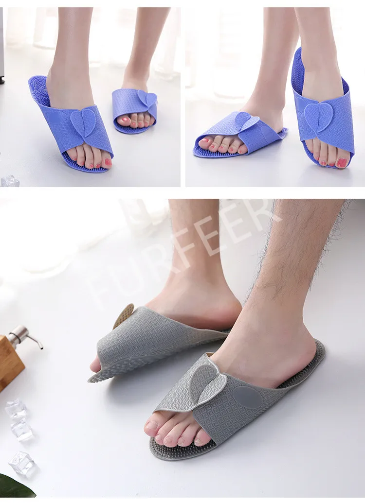 Men's Summer Swimming Beach Flip Flops Traveling Airplane Hotel Shoes Home Massage Slippers Men Foldable Slides Outdoor Sandals