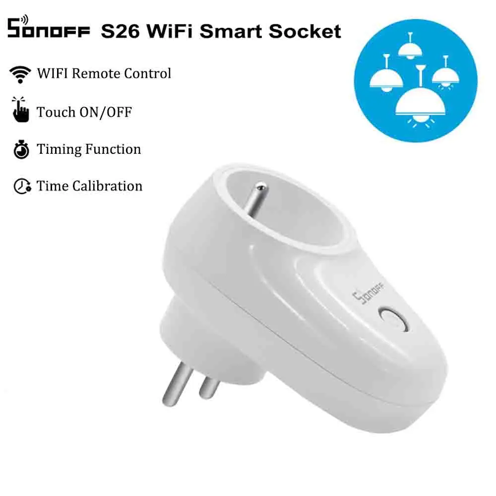 Умная вилка sonoff WiFi ЕС/США/Великобритания/CN/AU работает с беспроводной вилкой