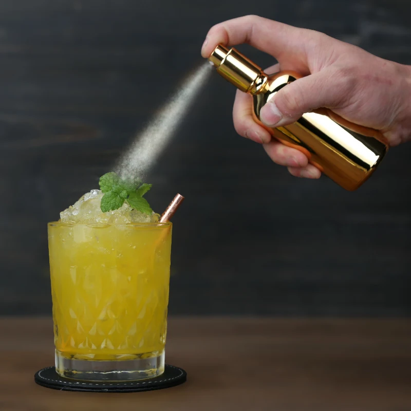 Профессиональный 100 мл стекло бутылка распылитель контейнер цвета: золотистый