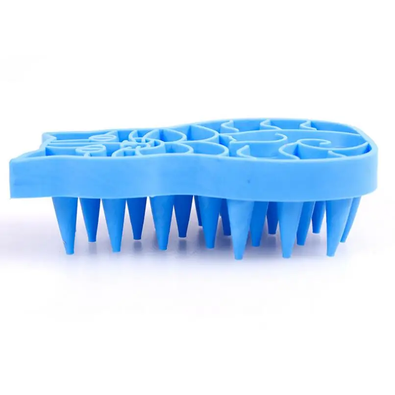 100 шт./лот цветная силиконовая Щетка для собак расческа ванной Массажная щетка