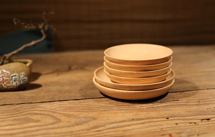 В японском стиле деревянная десертная тарелка/тарелка для закусок/тарелка