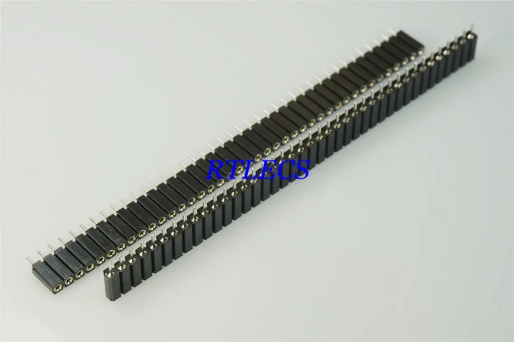 1 шт. 1X40 pin Однорядный Круглый Женский штыревой разъем 2,54 мм Шаг изолятор 7,0 мм полоса разъем 40 p 40PIN 40 контактный разъем