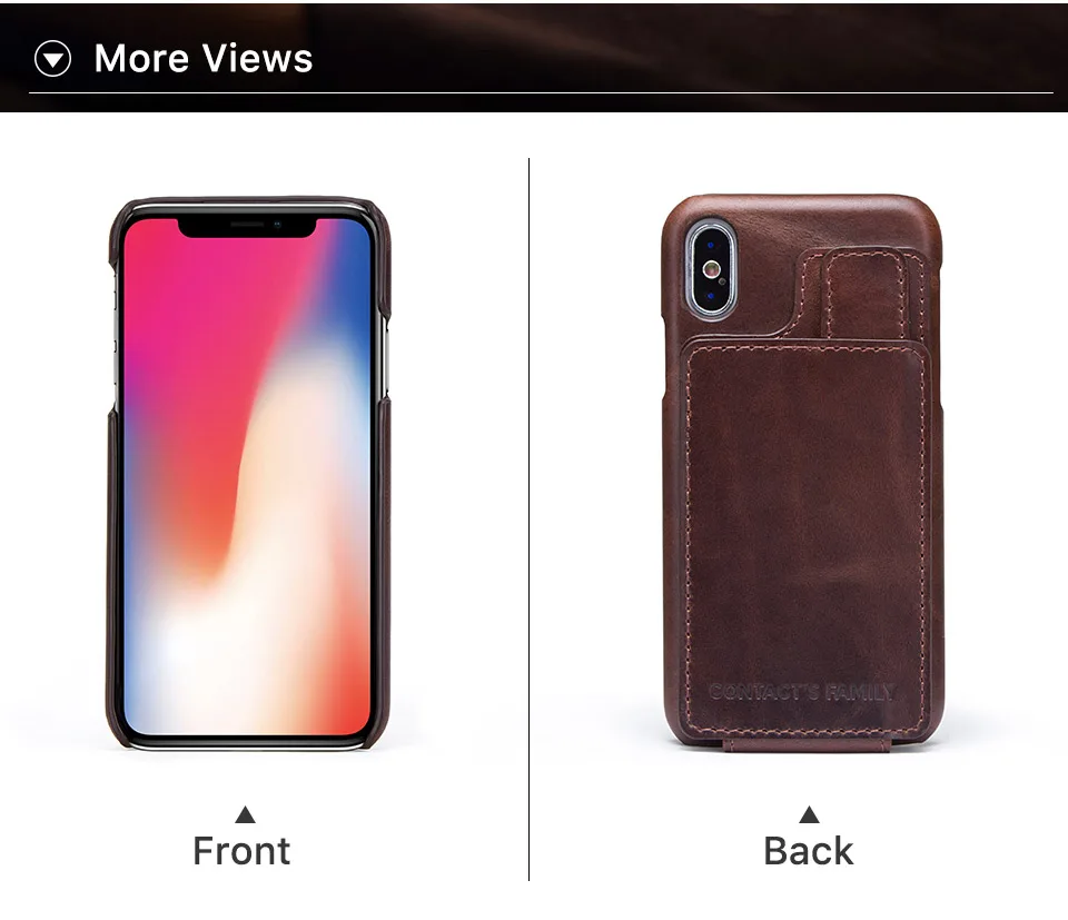 Кожаный чехол для iPhone X с магнитной застежкой, чехол-бумажник для iPhone X, чехол из натуральной кожи, защитный чехол с отделением для карт