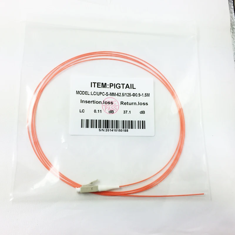 

10PCS LC UPC 0.9mm Fiber Optica Pigtail LC UPC 1.5M Multimode simplex Fiber Jumpers FTTH fiber optic cable Free shipping