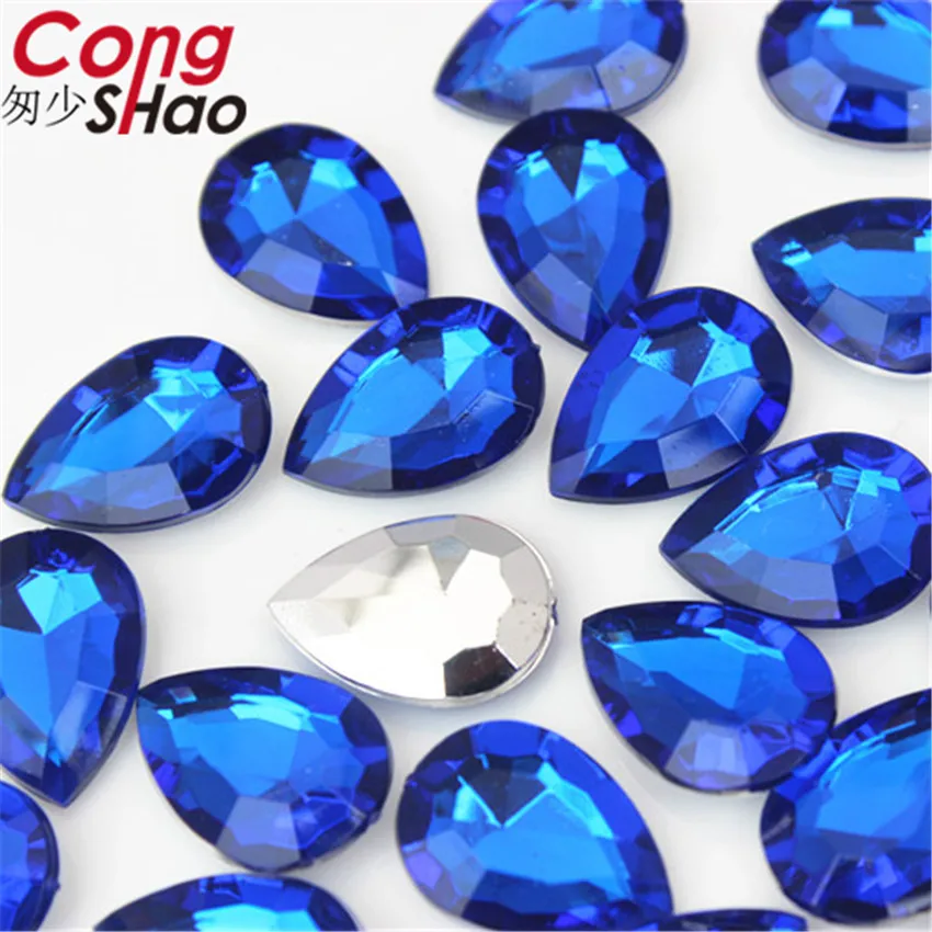 Cong Shao 100 шт. 13*18 мм красочные акриловые стразы отделка с острым дном камни и