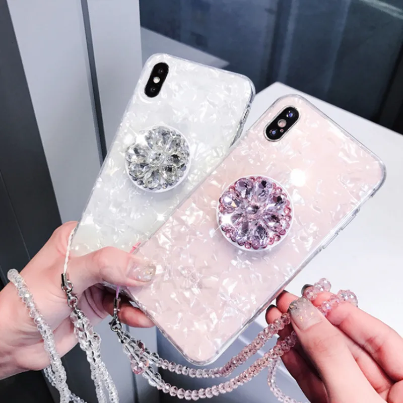 SY чехол 3D АЛМАЗНОЕ КОЛЬЦО силиконовый для телефона iPhone X XR Xs Max 6 6S 7 8 Plus samsung S7 edge S8 S9