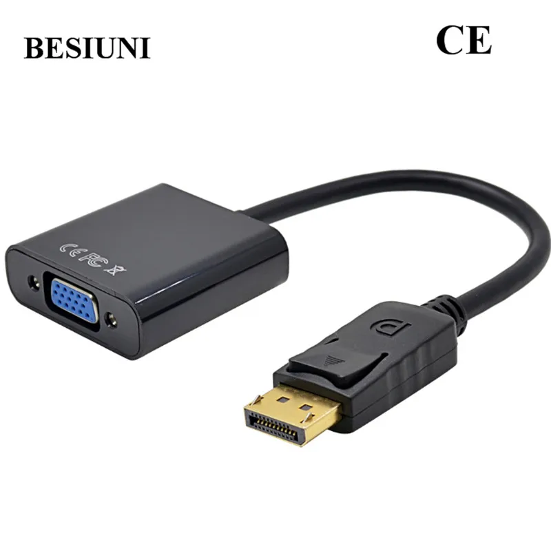 Кабель адаптер BESIUNI DisplayPort DP к VGA профессиональный для Apple MacBook Air Pro iMac Mini Thunderbolt|dp to