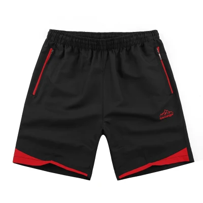 Black With Red Летние женские спортивные шорты для бега, детские тонкие дышащие быстросохнущие шорты до колена для баскетбола, пляжа - Цвет: Black With Red