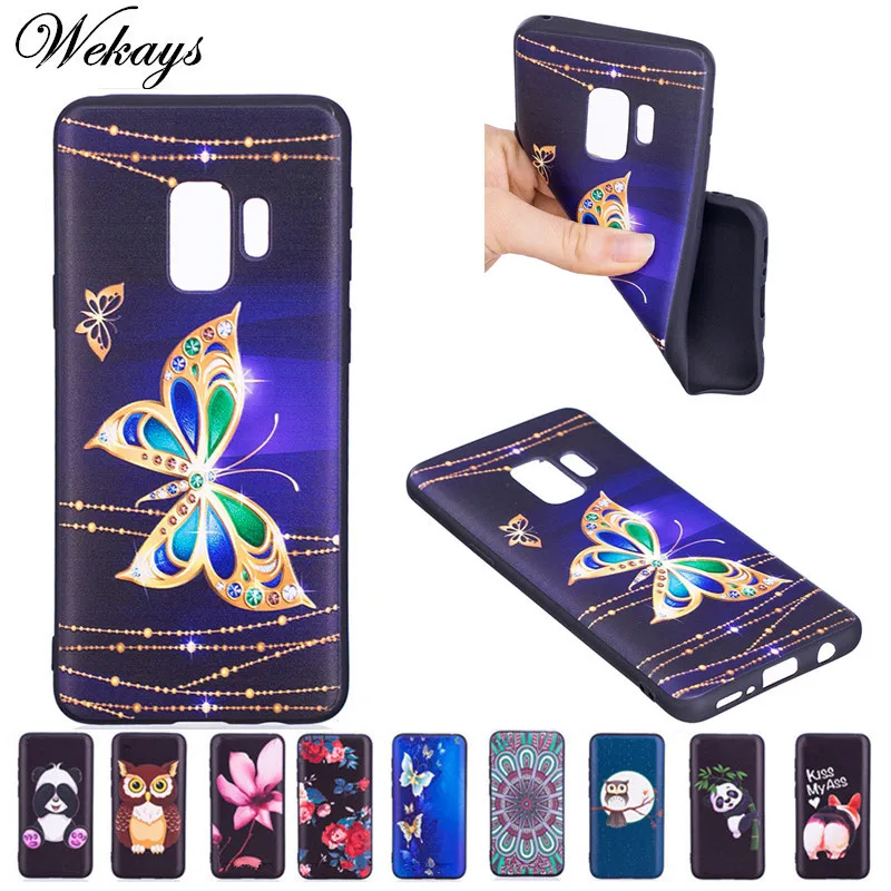 Силиконовый чехол Wekays для Samsung Galaxy S9 Plus милый мультяшный 3D с совами бабочками