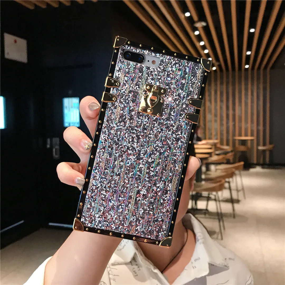Европейский роскошный блестящий метеоритный чехол для душа IPhone X XS MAX XR 7 8 Plus с