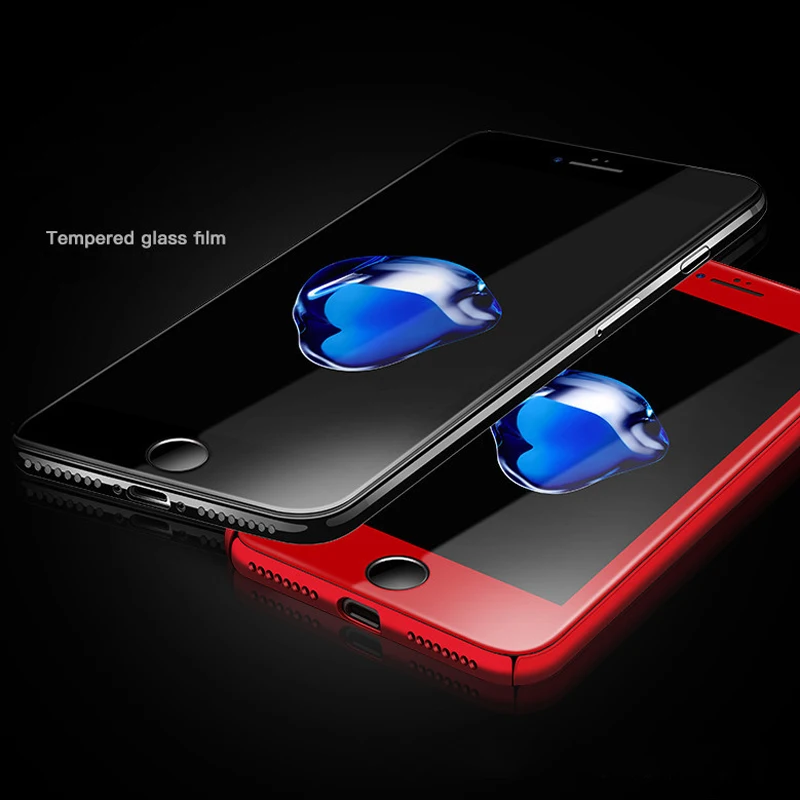 100 шт 0 3 мм 9H6D Премиум Закаленное стекло для Iphone X 8 7 6 S Plus i6 полное покрытие корпуса