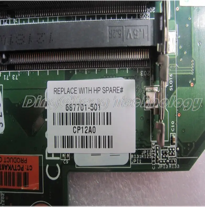 Материнская плата для ноутбука hp CQ58 687701 501 s989 HM75 chip HD GMA 100%