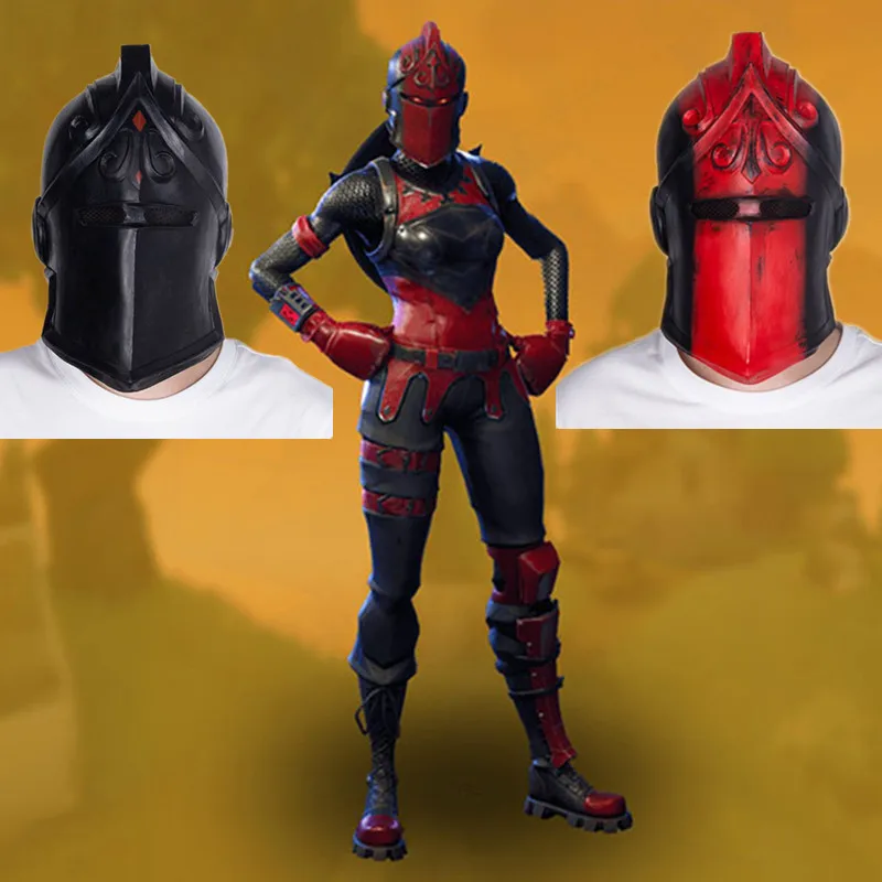 Красная защитная маска игра битва Ройал красный Рыцарь Косплей латексная для