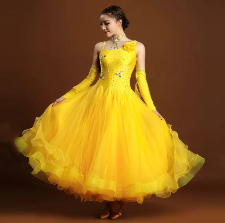 2017 Led Costume Ballroom Dance Skirts Newest Design Woman Modern Waltz Tango Dress adult standard Competition | Тематическая