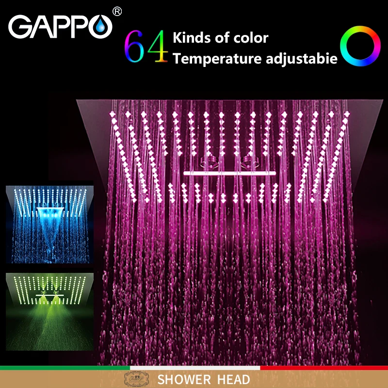 GAPPO насадки для душа дождевые черный и хромированный смеситель ванной комнаты