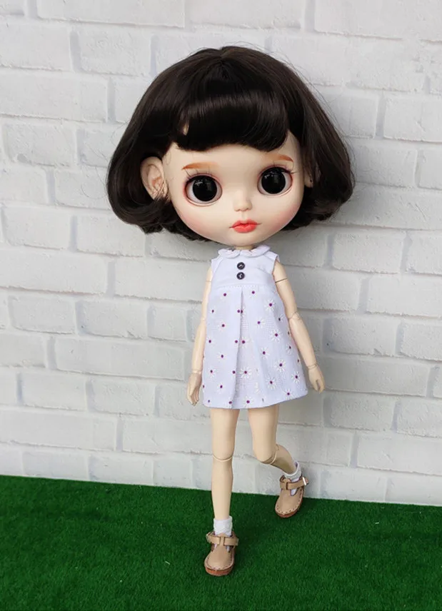 Новые 3 шт/комплект Blyth [: платье+ нижнее белье+ Носки] платье с цветочным принтом(Fit blyth, озон, BJD, pullip, лат, ob, Dal, JerryB, 1/6 кукла