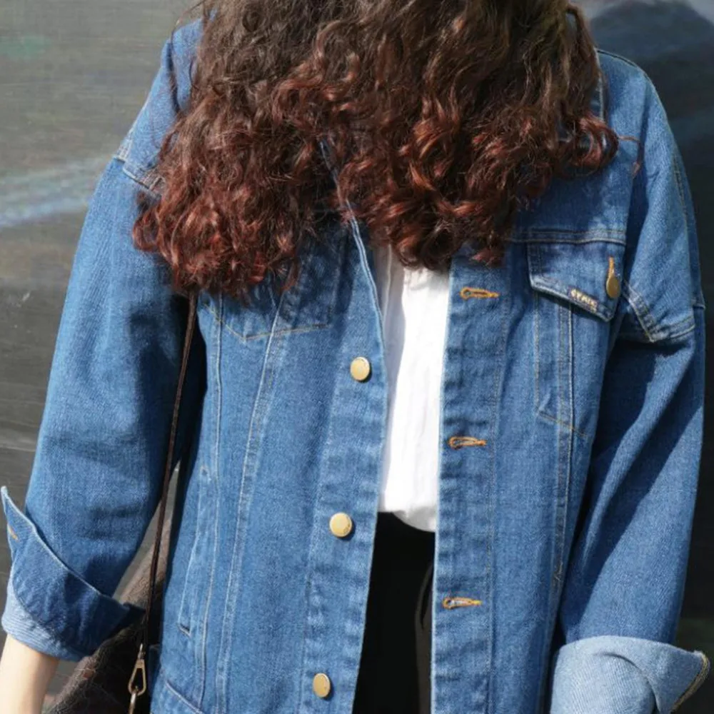 BF Wind Denim Jacket Women 2017 Oversize Jeans Coats and Jackets Loose Vintage Jean Overcoat Outerwear For Woman | Женская одежда