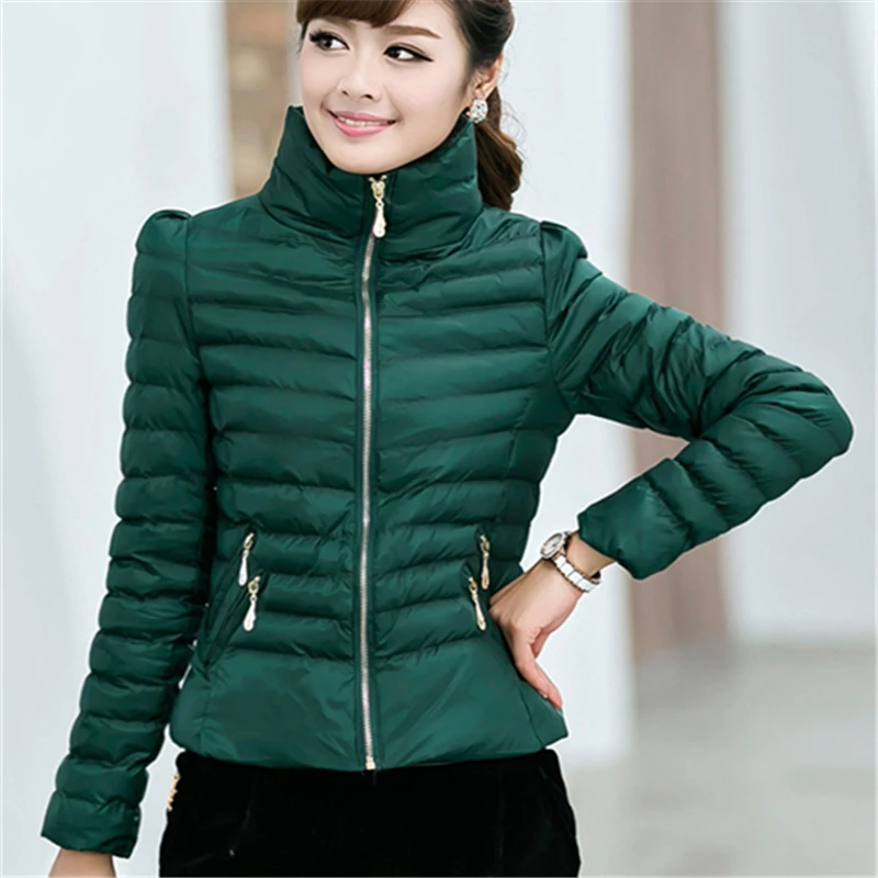 

OLGITUM Nice Fashion New Pop Winter Jacket Women Slim Office Ladies Zippers Plus Size Ladies Coats CC254