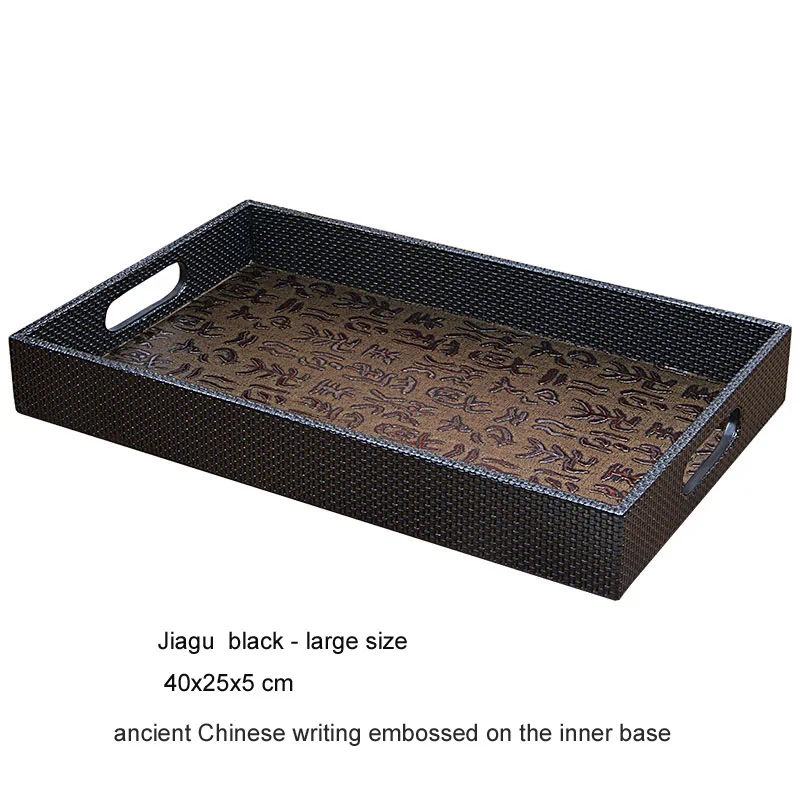large Jiagu black ЕС роскошный отель поднос дома лоток для хранения украшения лотки блюдо для сушки одежды vassoio rettangolo большой средний маленький размер 295 - Цвет: large Jiagu black