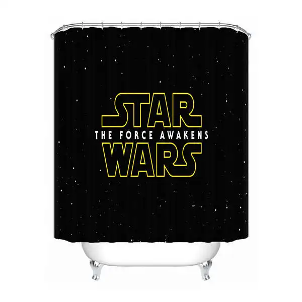 Shower Curtain Пользовательские Звездные войны Marvel занавеска для ванной Mildewproof Водонепроницаемый полиэстер занавеска для душа#180417-02-134 - Цвет: Shower Curtain