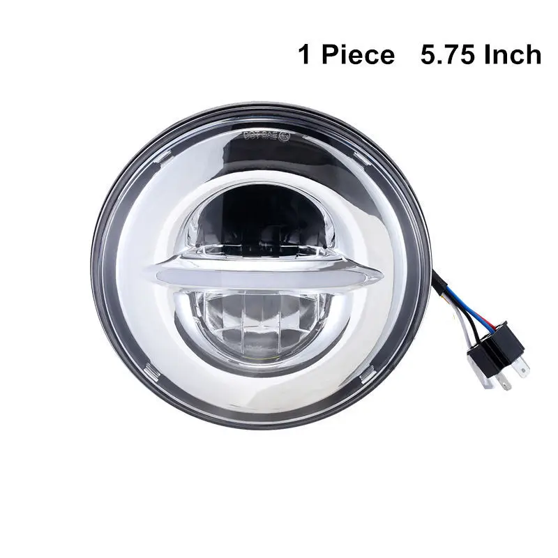 Chrome 5 75 дюймов светодиодный проецирования фар DRL для Harley Davidsion Softail Sportster 883 1200 XL883 Dyna