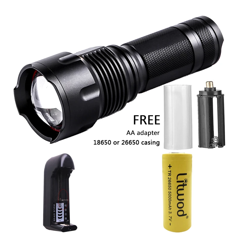 Option D Litwod Z201006 Cree XHP50 XM-L2 U3 XM-L T6 светодиодный вспышка светильник 26650 фонарь Водонепроницаемый вспышка светильник Масштабируемые Портативный походный светильник - Испускаемый цвет: Option D