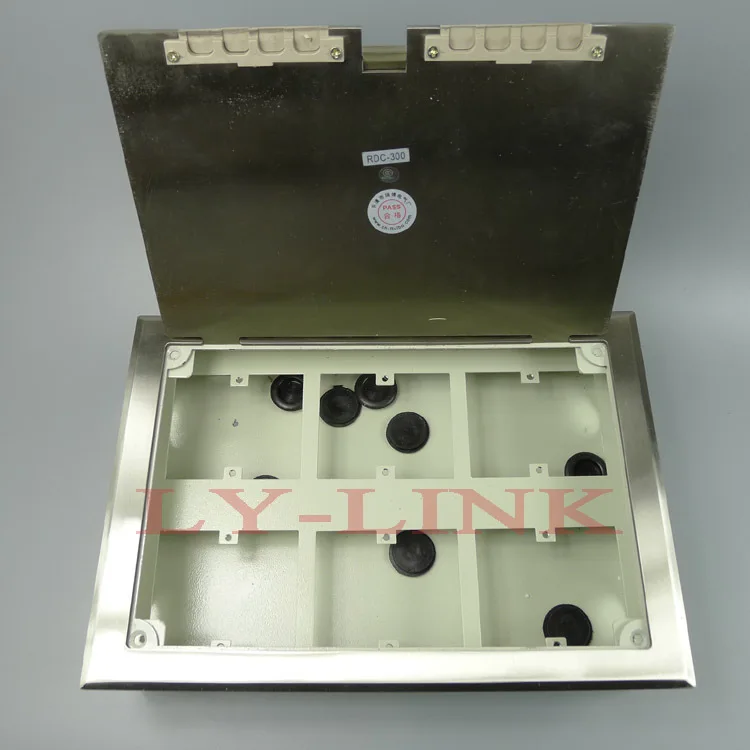 Стальная Серебристая напольная розетка для установки 6 наборов 86x86мм настенная