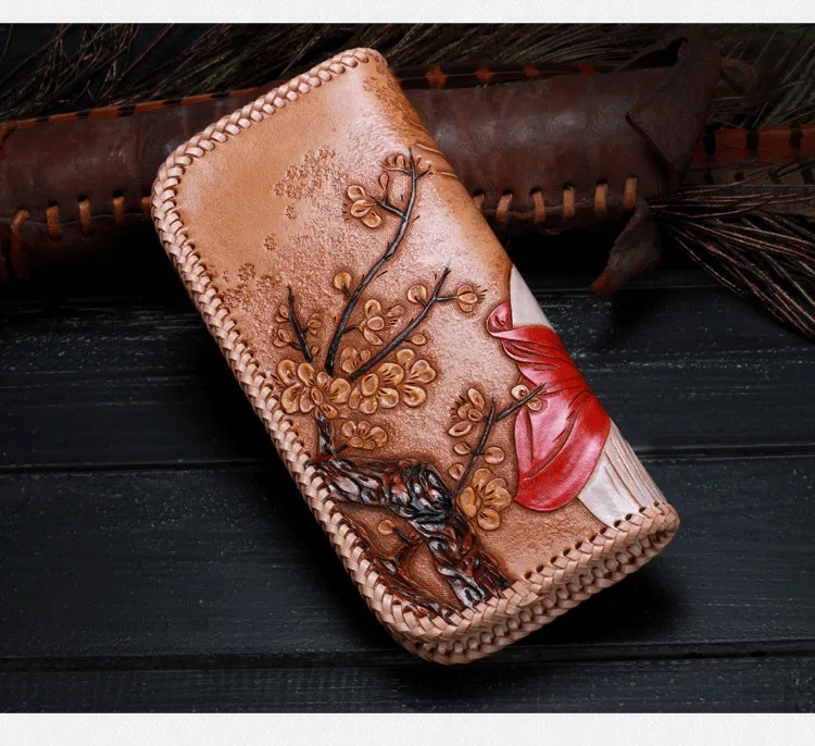 Женские бумажники резная Китайская древняя красота Diao Chan вязаная сумка на молнии