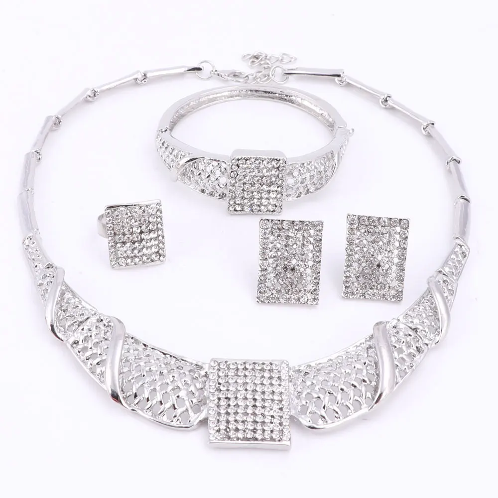 2020 стильные хрустальные стразы Африканский Дубай комплект ювелирных изделий