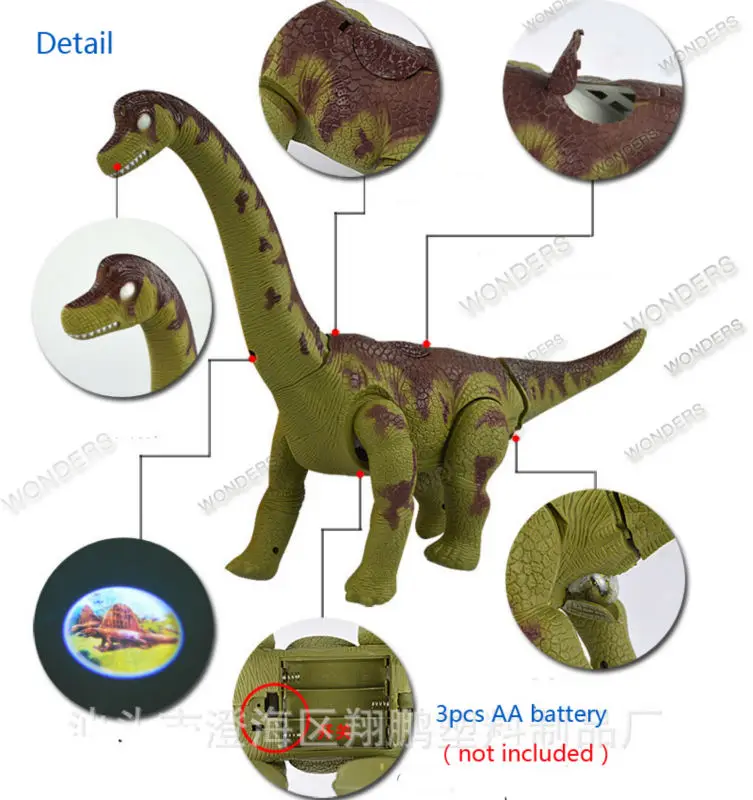 Новая электрическая игрушка большой размер робот динозавр с легким звуком