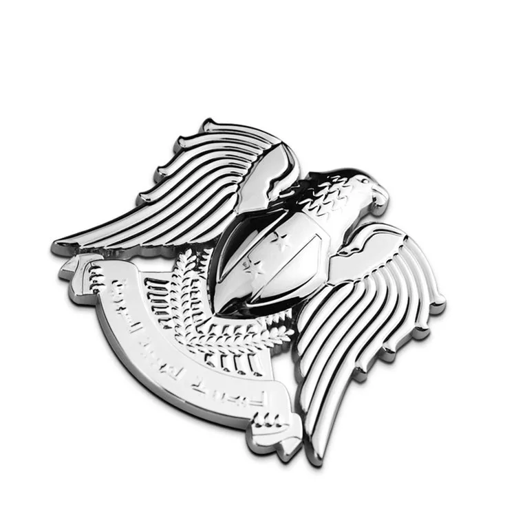 silver sticker Универсальный Орлиный ястреб Тотем хромированный металлический автомобильный Стайлинг эмблема значок 3D наклейка/решетка авто классный декор логотип наклейка для VIP автомобиля - Цвет: silver sticker