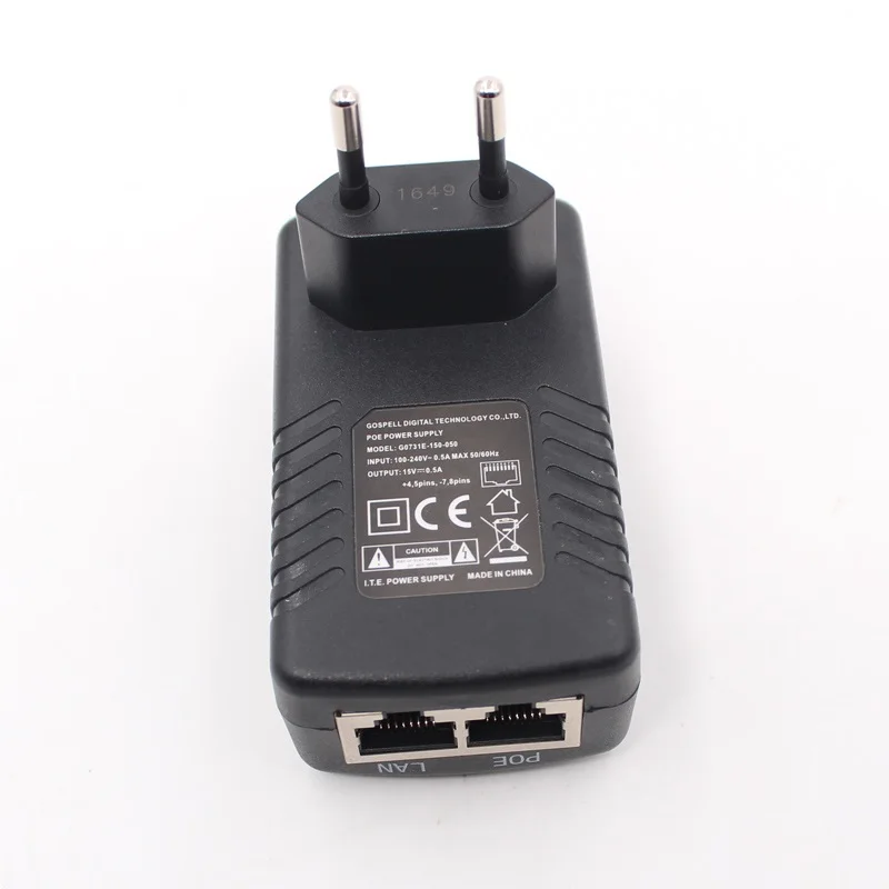Блок питания 15V 0.5A POE адаптер для маршрутизатора CPE|supply power| |