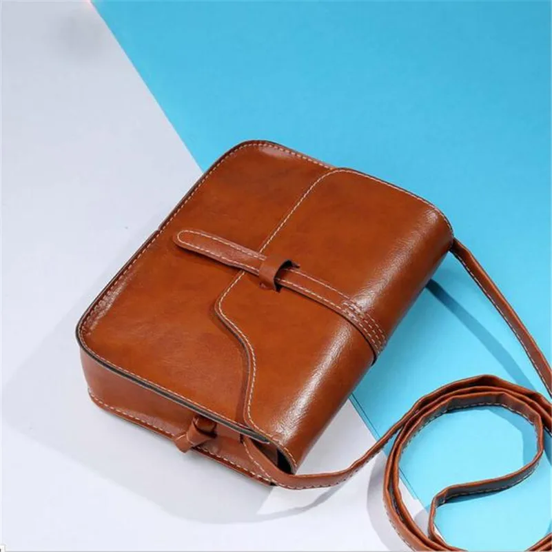 Женщины Сумки Посыльного Плеча Crossbody Старинные Кошелек Кожа Креста Тела