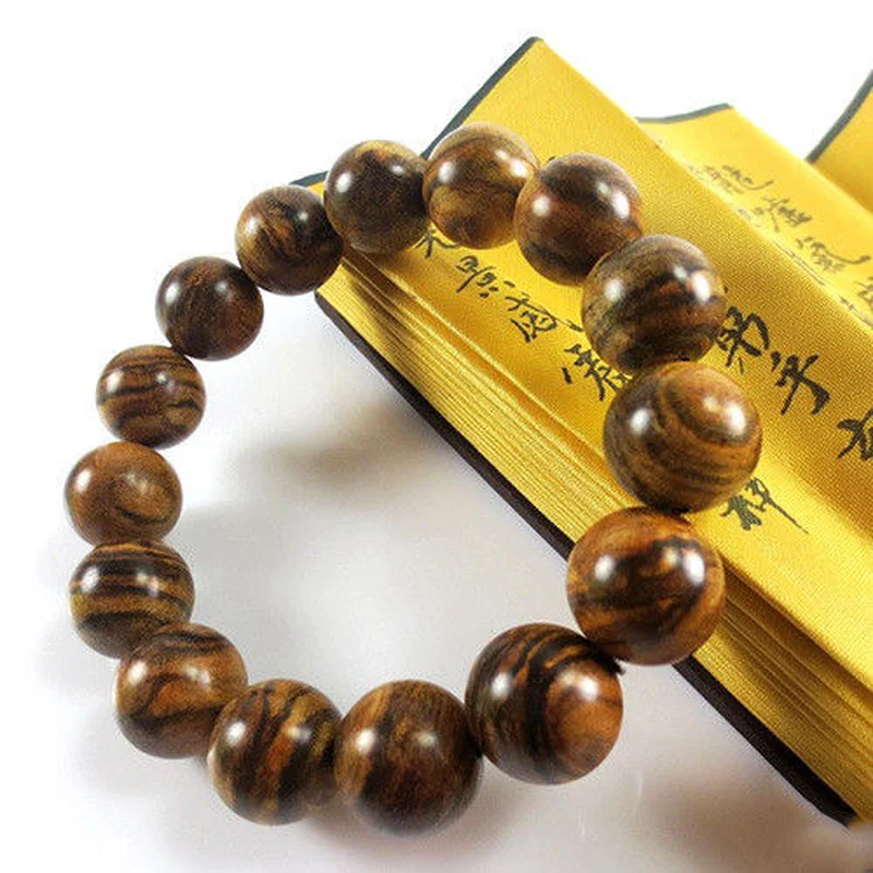 MOROW Fashion Handmade Women Mens Natural Agar-wood Sandalwood Round Buddha Beads Charm Bracelet Jewelry 1.2 to 2.0cm for Gift | Украшения