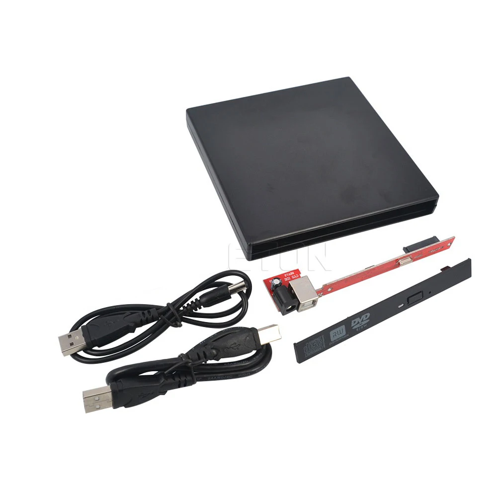 Kebidumei Компьютерные аксессуары портативный USB 2 0 DVD CD DVD-Rom SATA Внешний чехол тонкий