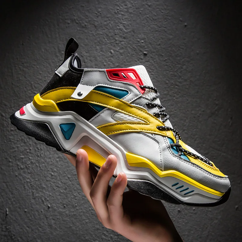 Стильные мужские кроссовки с цветными схемами летняя Воздухопроницаемая